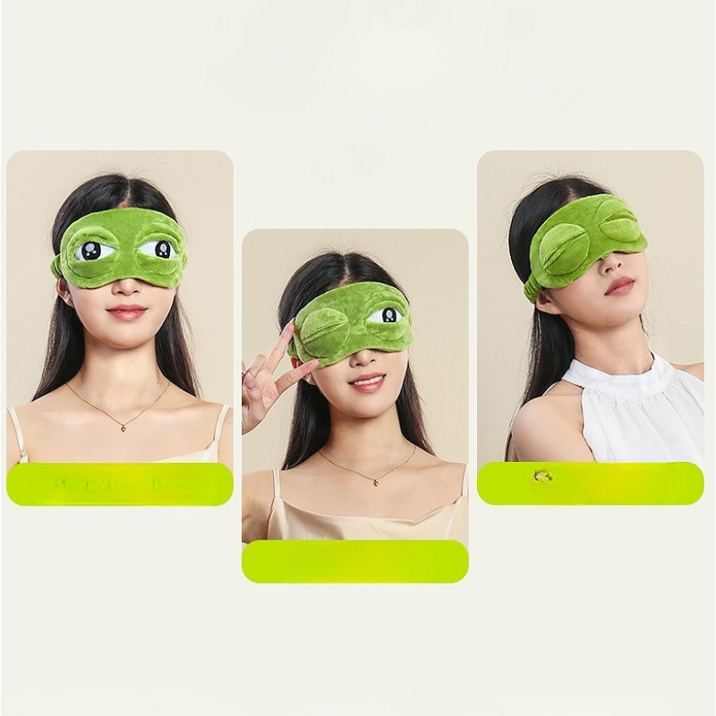 3D Printing Mask - 3D Sad Frog Sleep Mask Natural