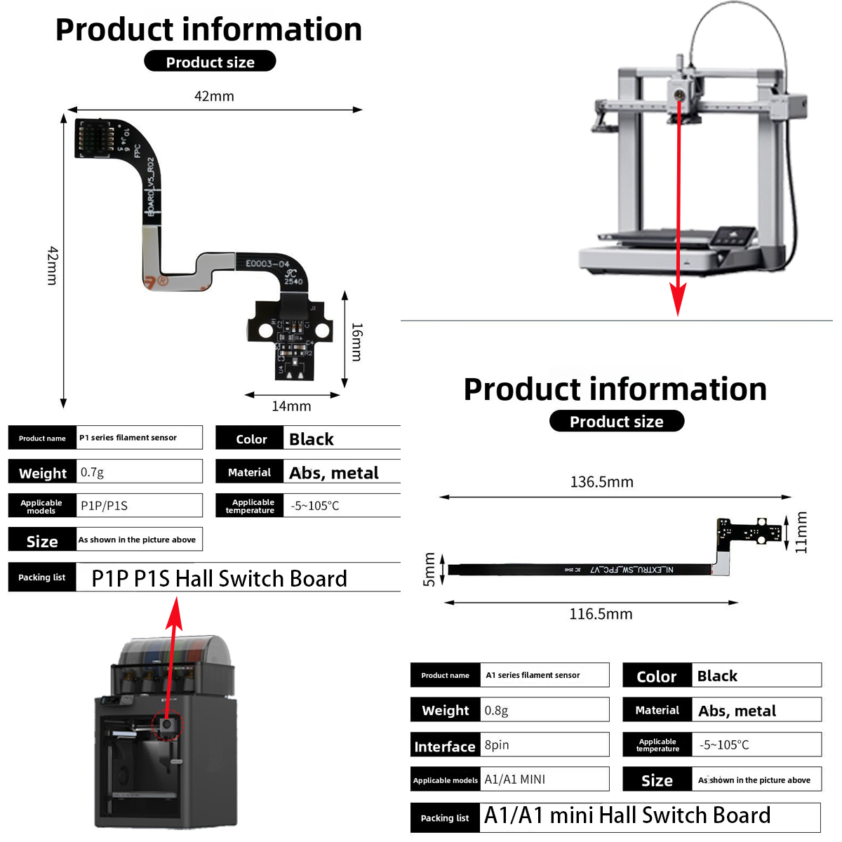 For A1/A1mini/P1P/P1S Hall Swi - đánh giá và giá 3D Printing Industry