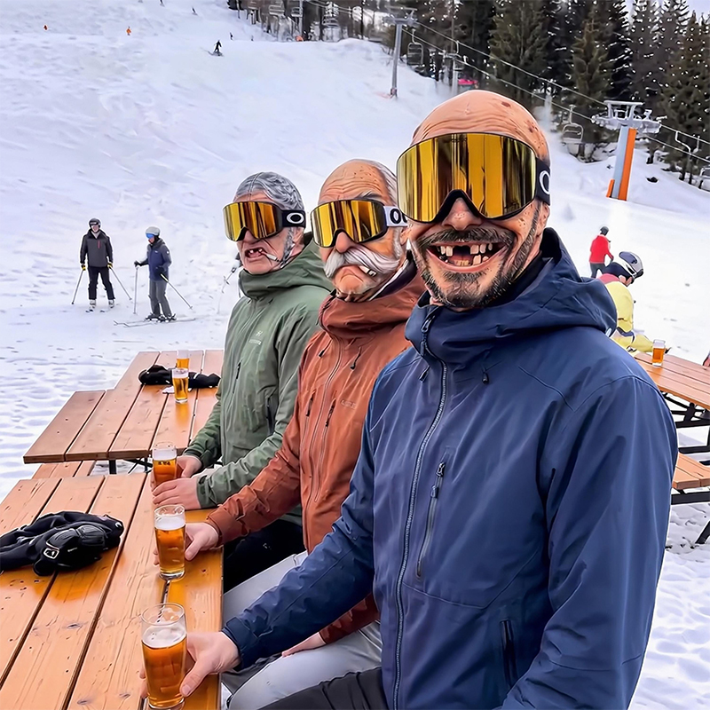 Winter Funny Old Man Ski Mask  - đánh giá và giá 3D Printing Mask
